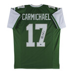 Harold Carmichael Signed Eagles Jersey & Harold Carmichael Signed Eagles Speed Mini Helmet