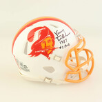 Vinny Testaverde Signed Buccaneers Jersey  & Vinny Testaverde Signed Buccaneers Speed Mini Helmet