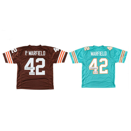 Paul Warfield Signed Browns Jersey & Paul Warfield Signed Dolphins Jersey