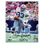 Tony Dorsett Signed Cowboys Jersey, Tony Dorsett Signed Cowboys Mini Helmet, & Tony Dorsett Signed Cowboys 8x10 Photo