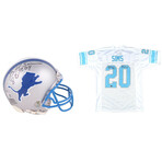 Billy Sims Signed Lions Jersey & Billy Sims Signed Lions Mini Helmet