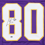 Cris Carter Signed Jersey & Cris Carter Signed Vikings Throwback Speed Mini Helmet