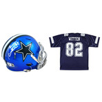 Jason Witten Signed Cowboys Jersey & Jason Witten Signed Cowboys Flash Alternate Speed Mini Helmet