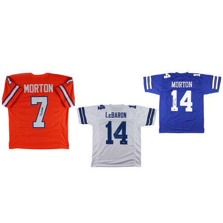 Eddie LeBaron Signed Cowboys Jersey, Craig Morton Signed Cowboys Jersey, & Craig Morton Signed Broncos Jersey