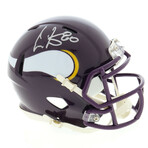 Cris Carter Signed Jersey & Cris Carter Signed Vikings Throwback Speed Mini Helmet