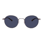 Shinola // Men´s Round Sunglasses // Silver Brown + Blue Lenses