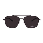 Shinola // Men´s  Pilot Sunglasses // Shiny Black + Grey Polarized Lenses