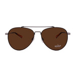 Shinola // Men´s Aviator Sunglasses // Gunmetal Grey + Brown Lenses