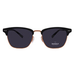 Shinola // Men´s Square Sunglasses // Matte Black Gold + Grey  Lenses