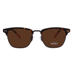 Shinola // Men´s Square Sunglasses // Satin Gunmetal Havana + Brown Lenses