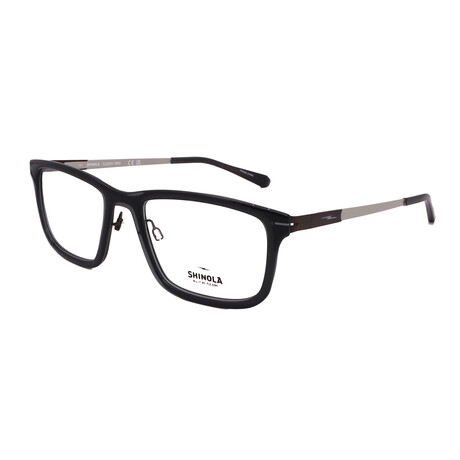 Shinola // Men's Square Optical Glasses II // Clear Black + Clear Demo Lenses