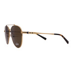 Shinola // Men´s Aviator Sunglasses // Shiny Gold  + Brown Polarized Lenses