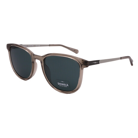 Shinola // Men´s Square Sunglasses // Translucent Grey + Green Lenses