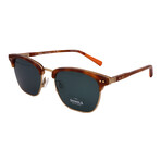 Shinola // Men´s Square Sunglasses // Satin Gold + Green Lenses