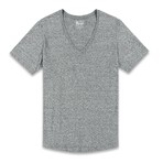 Perfect Pima Relaxed Deep V-Neck T-Shirt // Gray Heather (L)