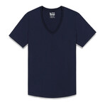 Perfect Pima Relaxed Deep V-Neck T-Shirt // Nathan Navy (M)