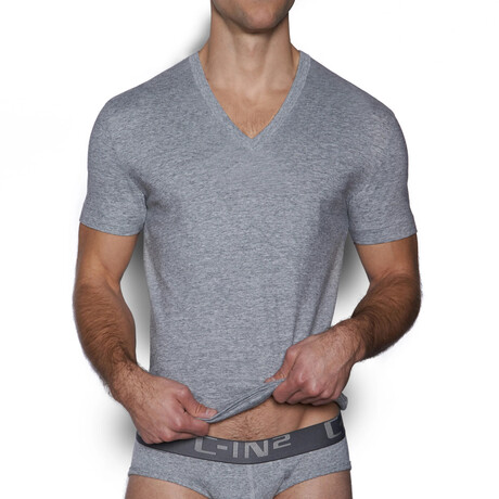 Core V-Neck T-Shirt // Gray Heather (XS)