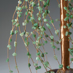 Genuine Green Aventurine Gemstone Willow Tree on Flourite Base (12”)