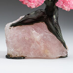 Small Genuine Rose Quartz Clustered Gemstone Tree on Rose Quartz Matrix (The Eternal Love Tree)