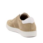 Men's Suede Perforated Stripes Sneakers // Beige (Euro: 43)