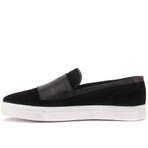 Men's Suede Monk Strap Loafer Sneakers // Black (Euro: 42)