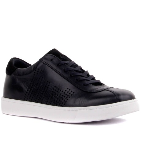 Men's Perforated Stripes Sneakers // Black (Euro: 40)