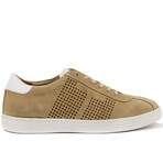 Men's Suede Perforated Stripes Sneakers // Beige (Euro: 42)