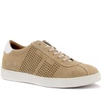 Men's Suede Perforated Stripes Sneakers // Beige (Euro: 43)