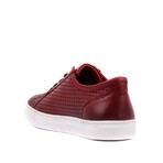 Men's Square Perforated Sneakers // Burgundy (Euro: 43)