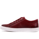 Men's Square Perforated Sneakers // Burgundy (Euro: 42)