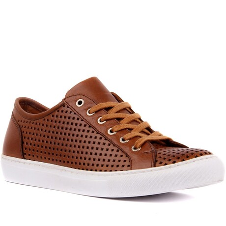 Men's Perforated Sneakers // Tan (Euro: 40)