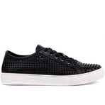 Men's Square Perforated Sneakers // Black (Euro: 42)