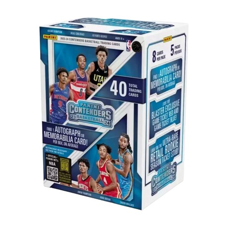 2023-24 Panini Contenders NBA Basketball Blaster Box // Chasing Rookies (Wembanyama, Holmgren, Miller, Jaquez Jr. Etc.) // Sealed Box Of Cards