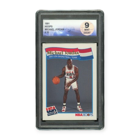 Michael Jordan // 1991 Hoops USA Basketball // DGA 9 Mint