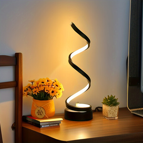Spiral Lamp For Office // Deep-Black