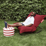 Fatboy Point Outdoor Pouf Ottoman // Red Stripe