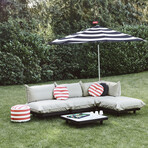 Fatboy Point Outdoor Pouf Ottoman // Red Stripe