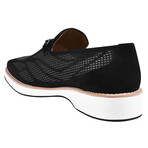 Powerball // Tuxedo Canvas Textile And Suede Leather Slip-On Shoes // Black (US: 10)