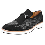 Powerball // Tuxedo Canvas Textile And Suede Leather Slip-On Shoes // Black (US: 10)