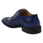 Sharon // Leather Brogue Shoes // Royal Blue (US: 9.5)