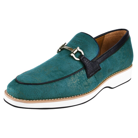 Jordan // Canvas Buckle Slip-On Shoes // Teal (US: 9.5)