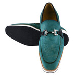 Jordan // Men’s Canvas Buckle Slip-On Casual Shoes // Teal (US: 10)