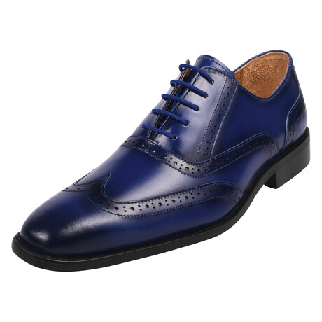 Sharon // Genuine Leather Oxford  Lace-Up Dress Shoe // Royal (US: 10)