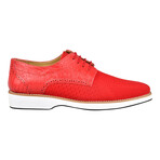 Gutta // Leather & Textile Lizard Print Sneakers // Red (US: 10)