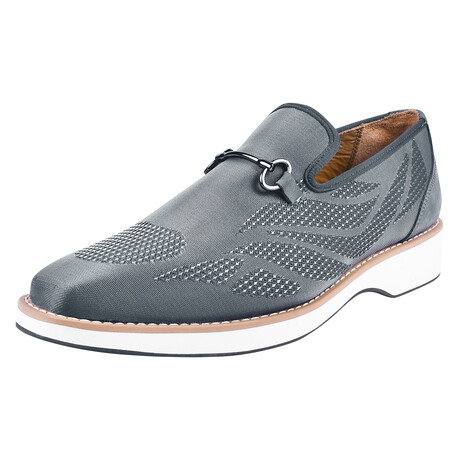 Powerball // Tuxedo Canvas Textile And Suede Leather Slip-On Shoes // Gray (US: 10)