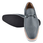 Powerball // Tuxedo Canvas Textile And Suede Leather Slip-On // Gray (US: 7)