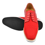 Gutta // Leather & Textile Lizard Print Sneakers // Red (US: 7)