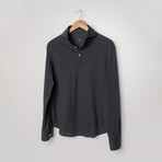 Feather Soft Piqué Full Sleeve Polo Shirt // Gray (XS)