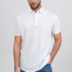 Feather Soft Piqué Half Sleeve Polo Shirt // White (XS)