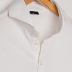 Feather Soft Piqué Full Sleeve Polo Shirt // White (XS)